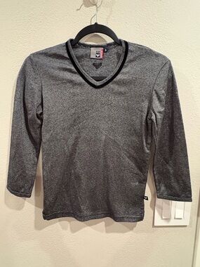 Vintage Roxy Quicksilver Metallic Gunmetal Women’s Shirt Size Small Made in USA